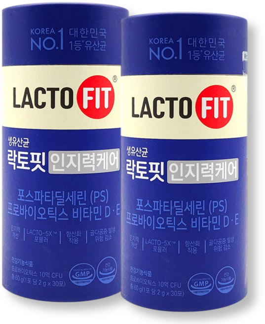 종근당건강 락토핏 인지력 케어 30p, 60g, 2개