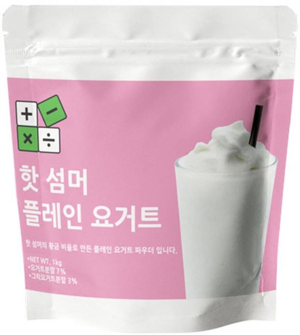 핫 섬머 플레인 요거트 파우더 1kg, 1개입, 1개