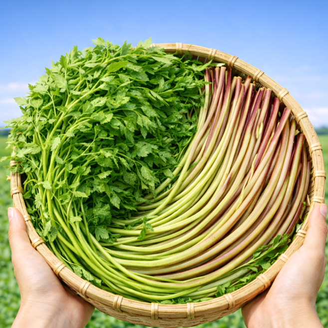 [재구매1위] 향긋하고 아삭한 청도 미나리 세척 손질 산지직송, 500g, 1박스