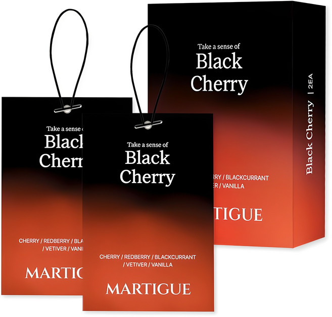 마르티그 퍼퓸 샤쉐 차량용 방향제 2p, 1세트, 블랙체리
