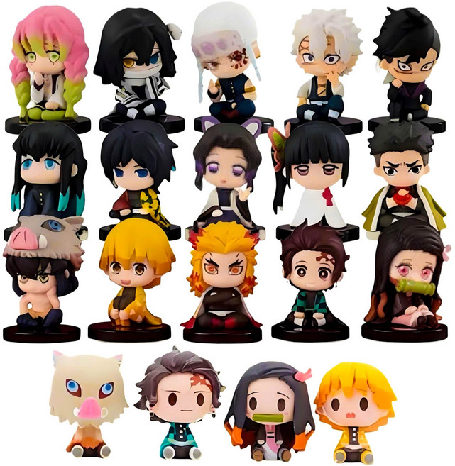 귀멸의 칼날 애니메이션 캐릭터 피규어 19종 대원들 f0323, 19개