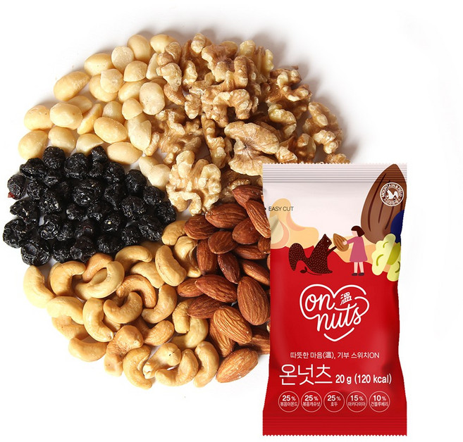 산과들에 온넛츠 하루견과 20g, 50개