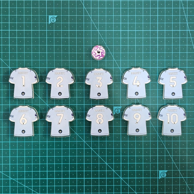 로쿠스 네오디움 커스텀 축구 자석알 자석말 10개 + 공1개 세트, 1세트, 맨시티 4 x 4.3