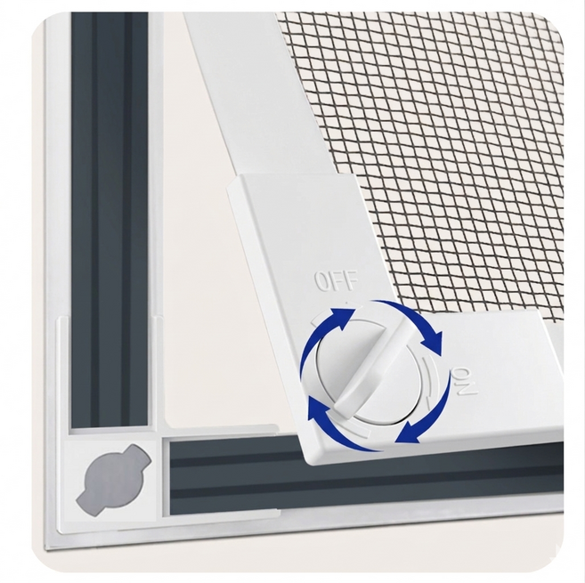 셀프시공 창문 베란다 자석 탈부착 방충망, 1세트