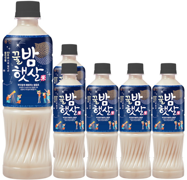 웅진 꿀밤햇살, 6개, 500ml