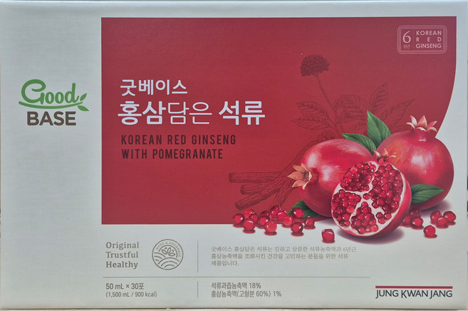 정관장 굿베이스 홍삼담은 석류 50ml 30포 쇼핑백, 1.5L, 1개