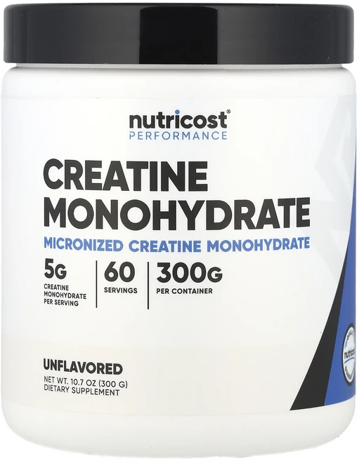 Nutricost 운동 능력 크레아틴 일수화물 무맛 300g(10.7oz), Nutricost운동능력크레아틴일수화물무맛300g107, 300g, 1개 - 쿠팡