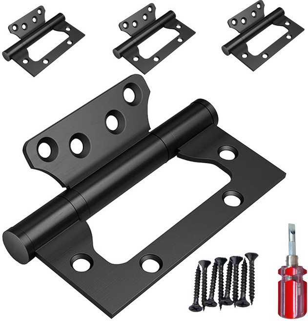 민크 블랙 스텐 문 방문용 욕실 가구 이지경첩, 4개