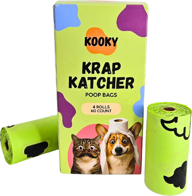 배변봉투 생분해성 풉백 똥봉투, 1개, 4개입, 그린