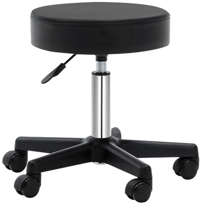 ELEANOR升降 360度旋轉 高度可調 靜音滑輪 多場合適用, 黑色, 美容椅-黑色