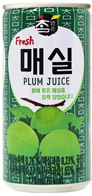 참맑은 매실 175ml x 90캔 음료수 캔음료, 90개