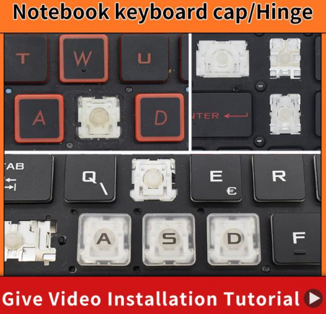 ASUS ROG Stirx G17 G713 G713Q G733 g713qe 2022 키보드 용 교체 키캡 키 캡 및 가위 클립 및 힌지, 5)1 Keycap
