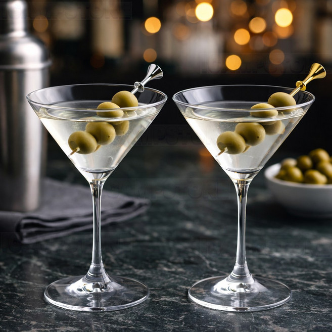 유키와 칵테일픽 마티니 가니쉬픽 칵테일 이쑤시개 디저트픽, 2개