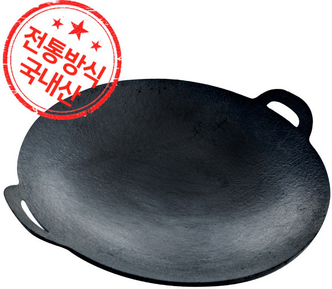 국내산 캠핑용 무쇠 그리들 32~44cm 통주물 고기판 전골팬 솥뚜껑삼겹살 구이판 후라이팬 외 모음, 38cm - 무쇠그리들