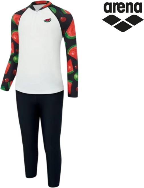 아레나 남아 래쉬가드 세트 생존수영 워터파크 프룻 매니아 긴팔 수영복