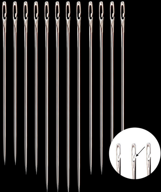 3종 구성 (6p/12p/30p) 쉽게 끼우는 바늘 바늘끼우개 끼우기 소잉 바늘 실 꿰기 끼우개 왕 귀큰바늘 바늘실 실끼우는기구 바늘구멍 바느질, 1세트