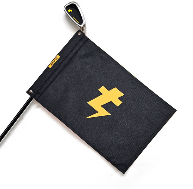 스피드깃 비거리증가 스윙연습기 탈부착형 휩 깃발 헤드 스윙스피드 바람저항 스윙기, 블랙, 1개