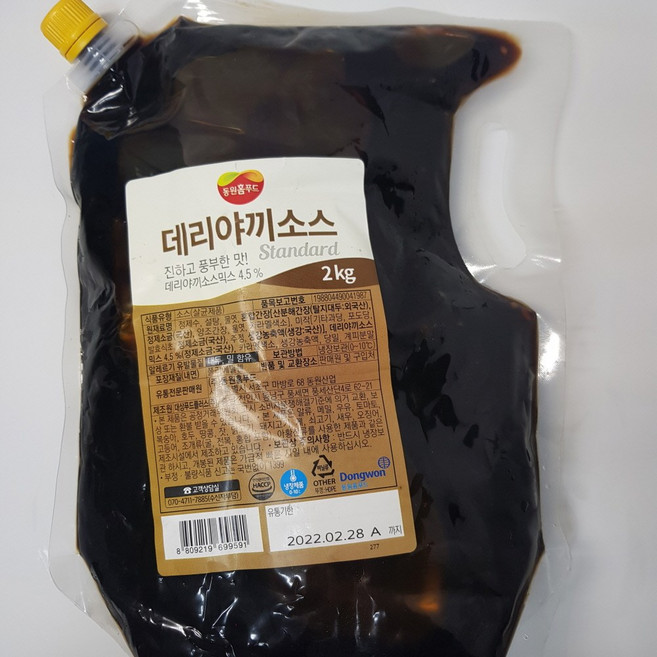 동원홈푸드 데리야끼소스 2kg, 1개