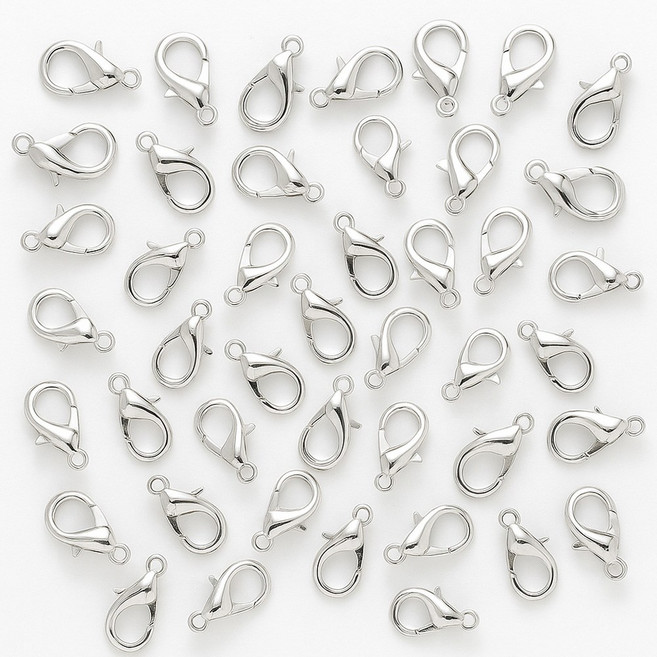 랍스터 고리 연결고리 키링 부자재 21mm, 30개, 실버