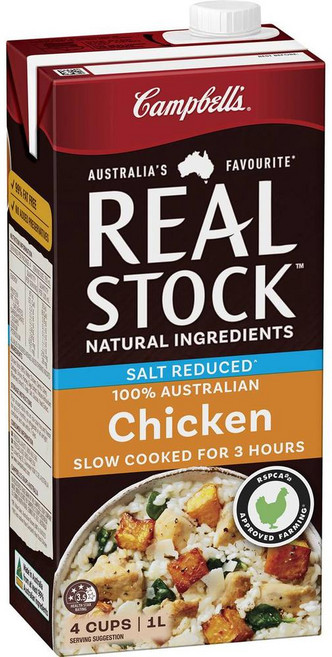 호주 캠벨 Campbell's Real Chicken Liquid Stock 100% 호주산 치킨 저염 액상 리얼 스톡, 2개, 1L