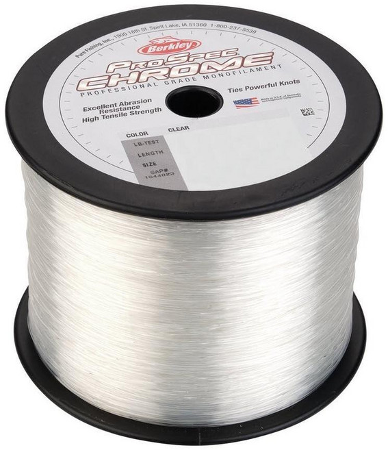 Berkley ProSpec® 크롬 투명 13.6kg(30파운드) | 13.6kg 4572m 모노필라멘트 낚싯줄 바닷물 환경에 적합, 50lb | 22.6kg, Ocean Blue