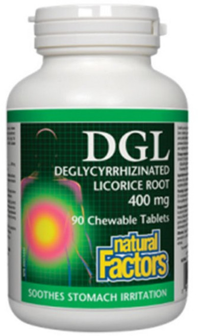 내추럴팩터스 DGL 감초뿌리 400mg 90정 (Natural Factors DGL Deglycyrrhizinated Licorice Root 400 mg) 2개