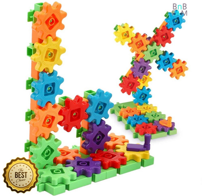 4세 상상력자극 톱니바퀴 연결블록 만들기놀이 육아템 유아선물 유아교구, 1개