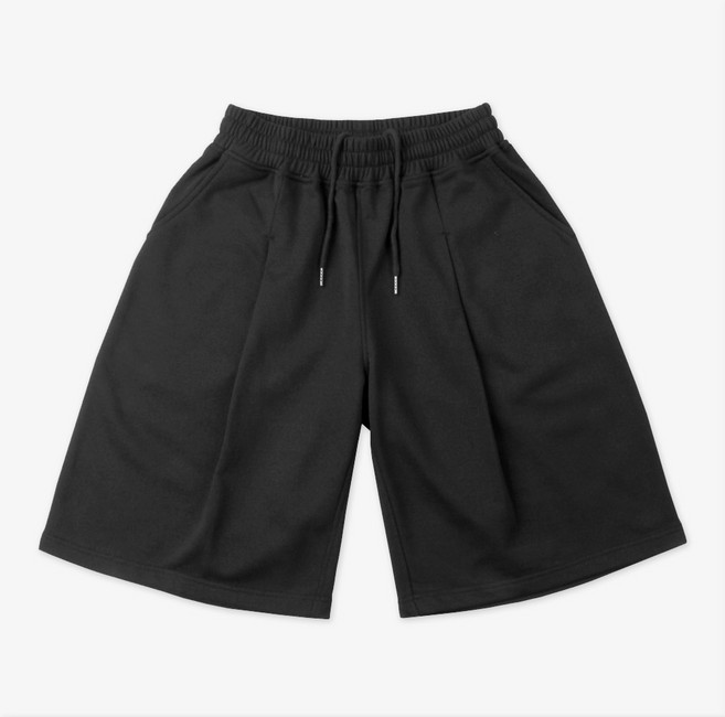 고밀도 브랜드 퀄리티 진짜 원턱 버뮤다 에센셜 와이드 반바지 트레이닝 바지맛집