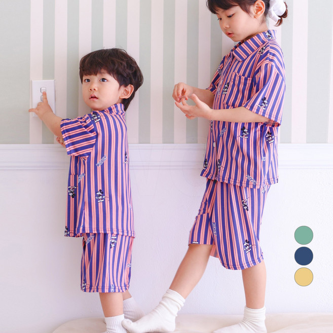 투와이 디즈니 패밀리 성인 아동 반팔 잠옷 상하세트 DH421