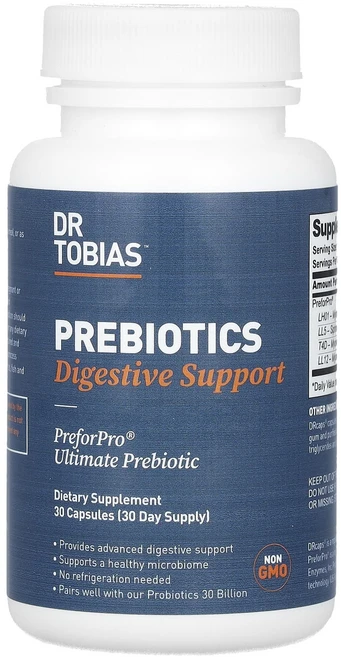 몸관리하세요 겨울입니다 Dr. Tobias 프리바이오틱 소화 보조제 15mg 캡슐 30정 특별관리진행, DrTobias프리바이오틱소화보조제15mg캡슐30정, 1개 - 쿠팡