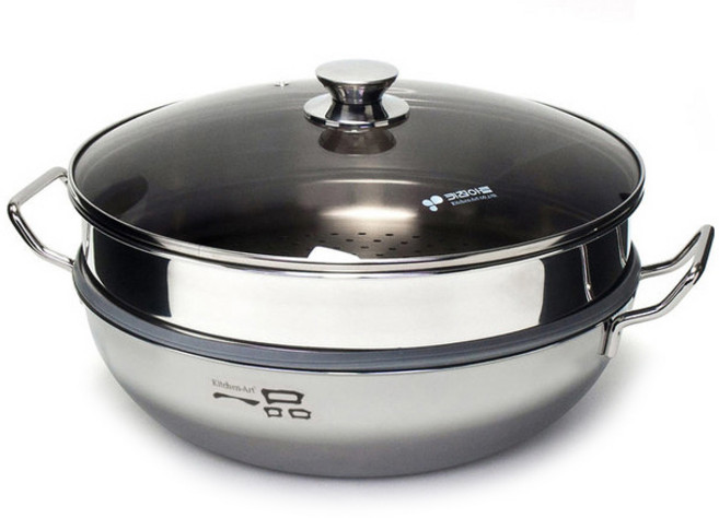 키친아트 일품 2단 찜냄비, 24cm, 1개