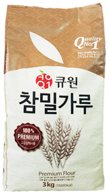 큐원 참밀가루 3kg, 1개