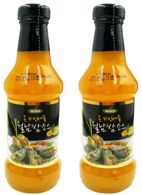 월남쌈 파인애플 소스 295gx2새콤달콤 쏘스 피쉬 샤브샤브 샐러드 튀김 드레싱 밀푀유나베, 2개