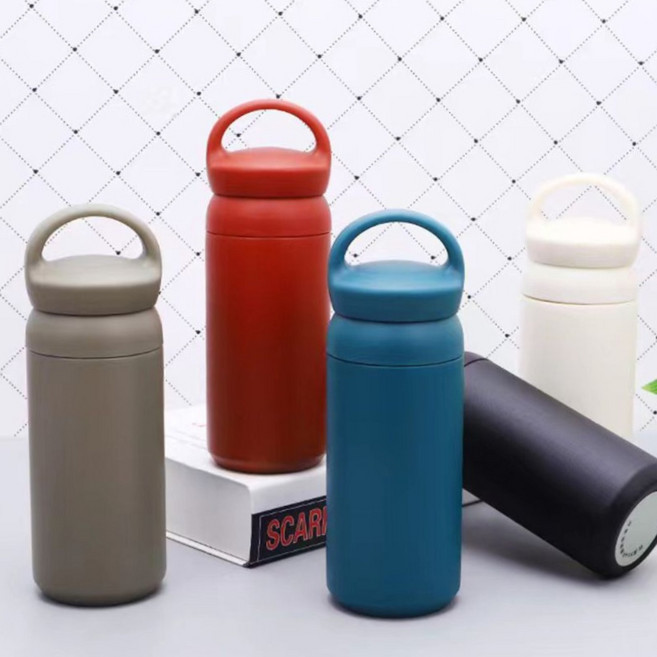 스텐 텀블러 350ML 머그컵 등산 커피, 05D텀블러350-카키, 1개