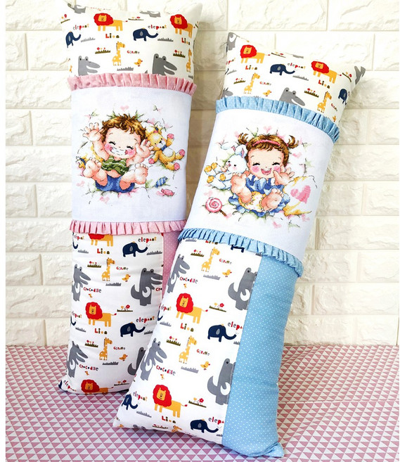 십자수 쿠션 패키지 베개 보듬이 (실 바늘 도안 포함), CP-B01 쥬파크보듬이(핑크), 1세트