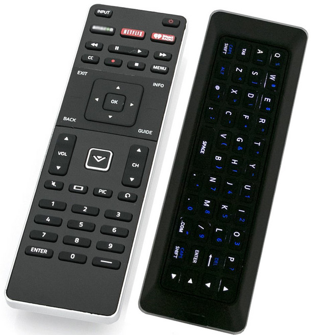 XRT500 Qwerty 키보드 리모컨 Vizio TV M4 XRT500 Qwerty 키보드 리모컨 Vizio TV M43-C1 M49-C1 M50-C1 M55-C2 M60-C3, 1개