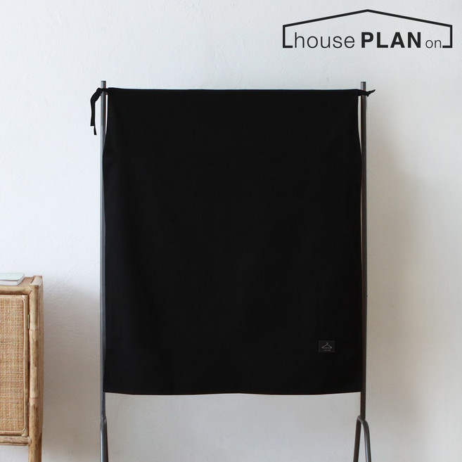 하우스플랜온 코튼 드레스룸 행거커버 면 소재 먼지 차단 옷덮개, 블랙