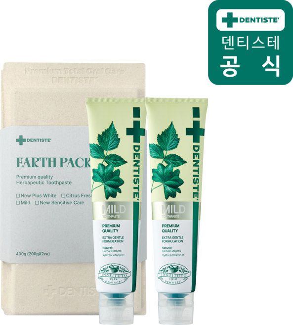 덴티스테 어스패키지 선물세트 마일드 200g 2개입, 400g, 1개