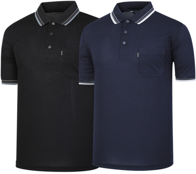 1+1 YLD 쿨론 원단 단추 카라 반팔 티셔츠 여름 냉감 땀흡수 쾌적 티셔츠(2장세트)