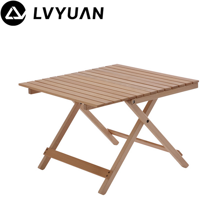루앤 감성 캠핑 고급 원목 느티나무 접이식 테이블, 1개