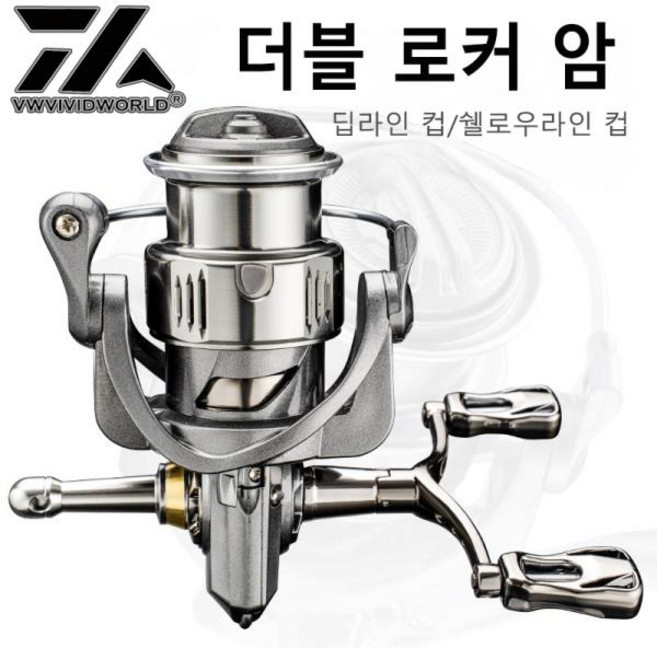 자동호스릴 VWVIVIDWORLD VZ 낚시 릴 밸런스 바 더블 로커 암 얕은 라인 컵 스피닝 휠 2500S-6000M 시리즈, 6000의 시리즈, Reel and Blue Mask, 11 Reel and Blue Mask