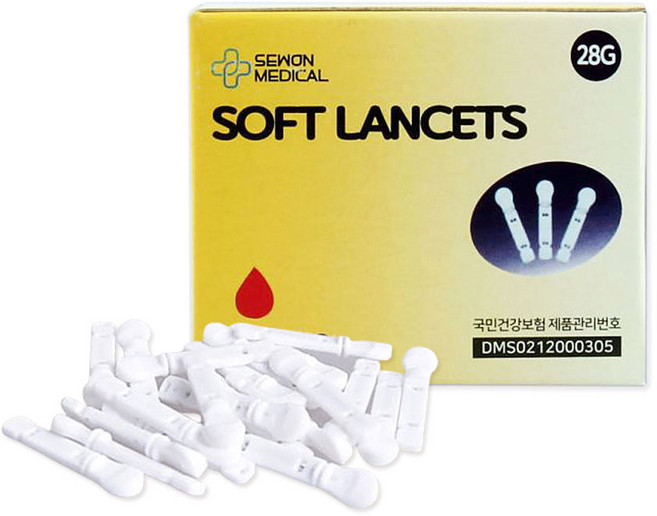 아큐첵용 모아 소프트 란셋 28G 니들 채혈 사혈침