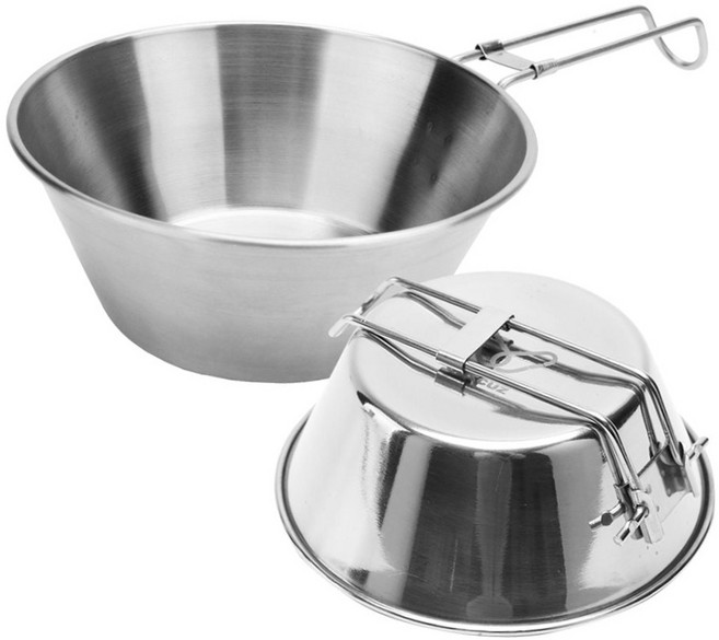 캠핑용 스텐 접이식 시에라컵 폴딩 손잡이 아웃도어 등산 컵 300ml 캠핑컵 백패킹식기 폴딩컵