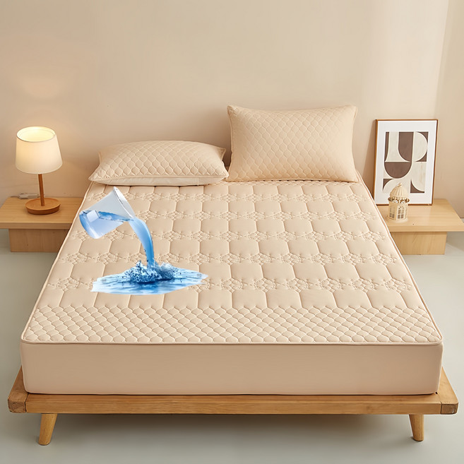 양질 먼지없는 방수 매트리스 커버 방수 침대 갓 매트리스 커버 워싱 면 패딩 침대 삿갓