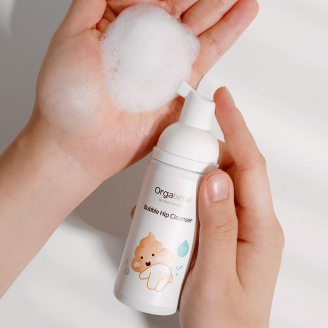 오가베베 버블 힙 클렌저 50ml 휴대용 미니어처 아기 엉덩이 청결제 트래블키트, 1개