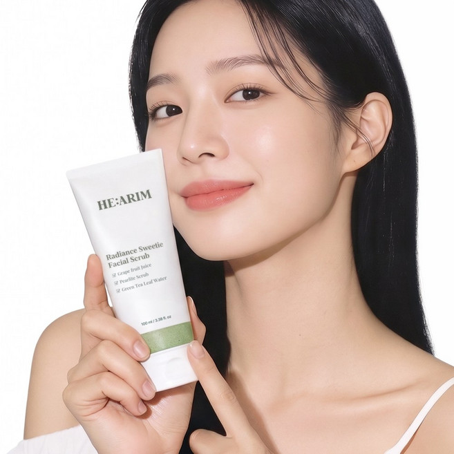 [백화점/약국 입점] 헤아림 래디언스 청자몽 올인원 미백 특허 저자극 얼굴 스크럽 클렌저 탄력 광채 페이스 여자 남자 모공 피지 각질 제거 제거제 시카 크림 FACE SCRUB, 1개, 100ml