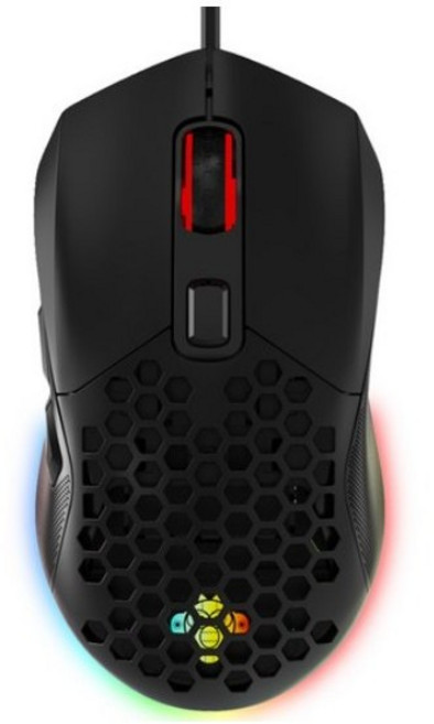 지데빌 Trans RGB 경량 게이밍 유선 마우스, G100, 블랙