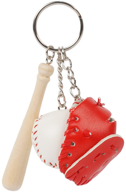 7색 야구 키링 야구공 글러브 키홀더 베이스볼 야구선수 굿즈 스포츠 열쇠고리, 글러브_레드, 1개