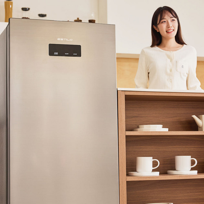 [에스틸로] 컨버터블 스탠드형 김치냉장고 김치보관 소주슬러쉬 133L, 티타늄 그레이, ILKR-133ARA