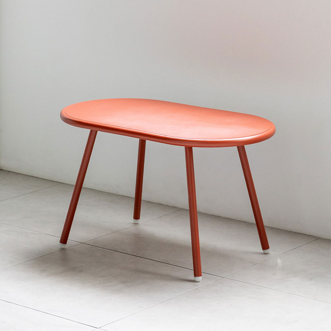 레이나 철제 카페 테라스 낮은 사이드 야외테이블, 레드